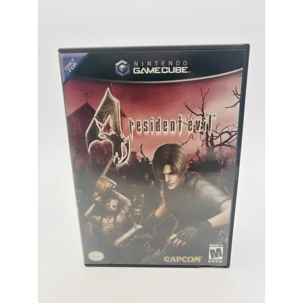 Resident Evil 4 Nintendo GameCube Complete CIB Black Label VG+ Condition